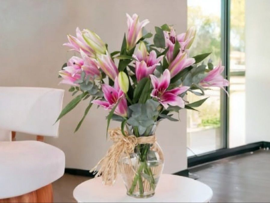 Pink Lily Vase