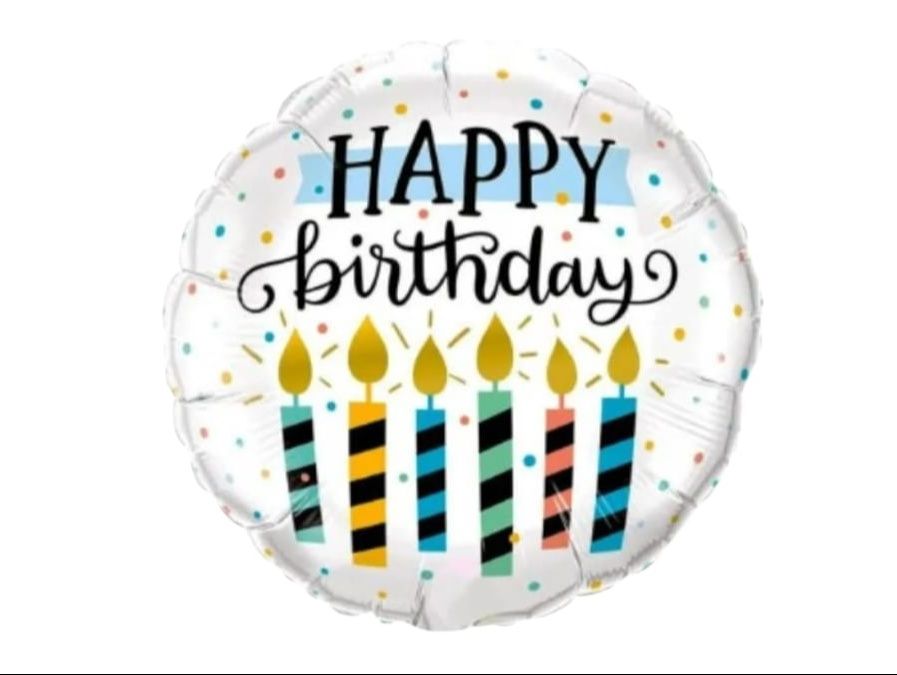 Single Birthday Foil Candle Balloon