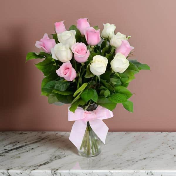 Acceptance – Pink & White Rose Vase