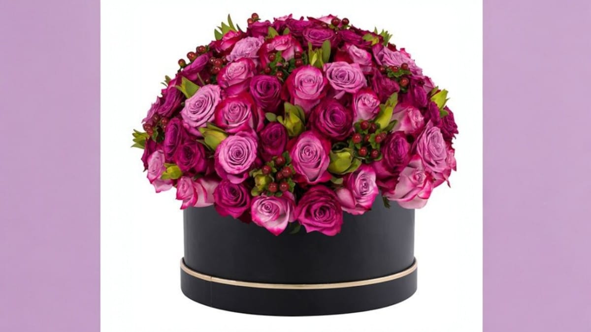Purple Love Box – 41 Premium Purple Roses