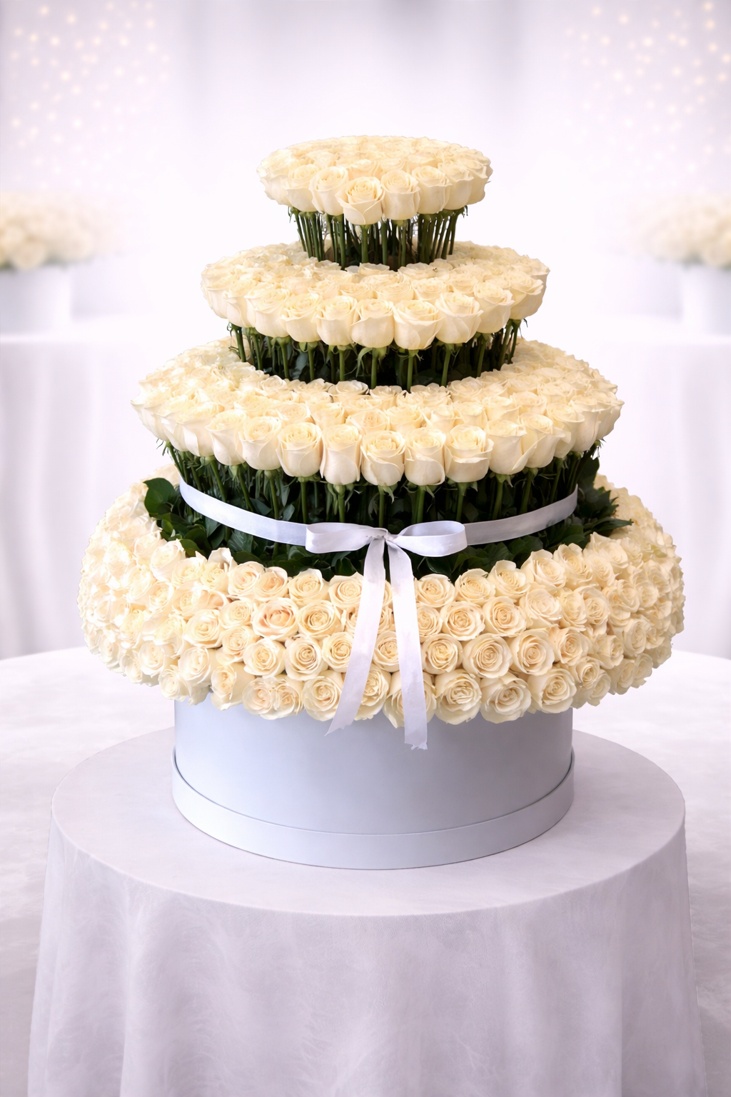 White Roses Grand Surprise Arrangement – 400 Roses