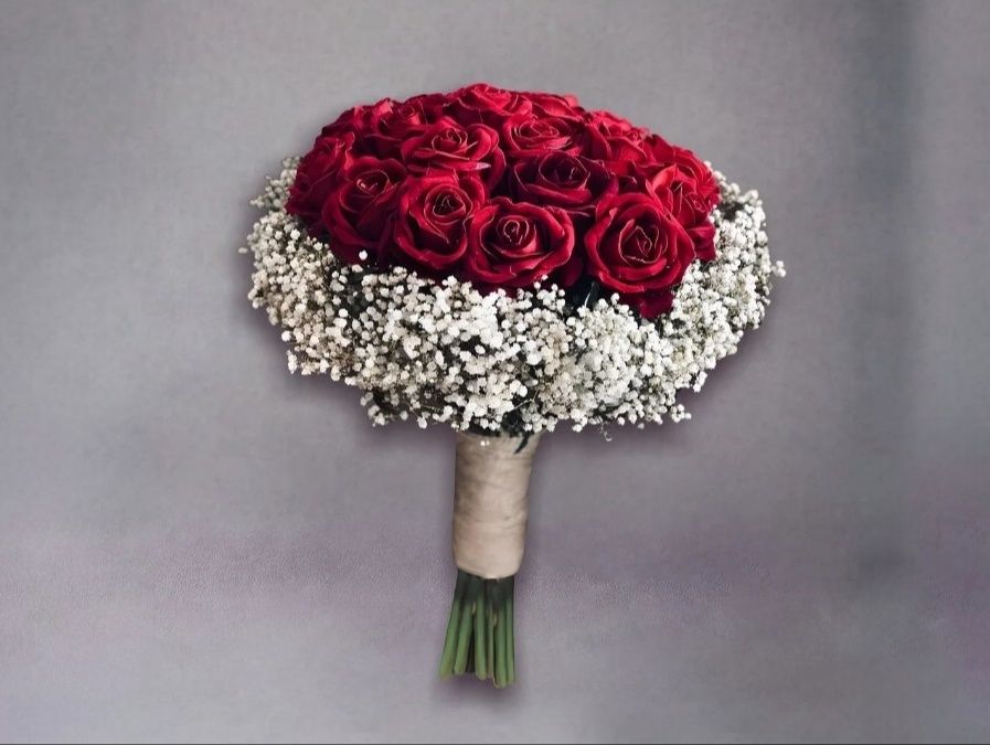 Aphrodite Red Rose Wedding Bouquet