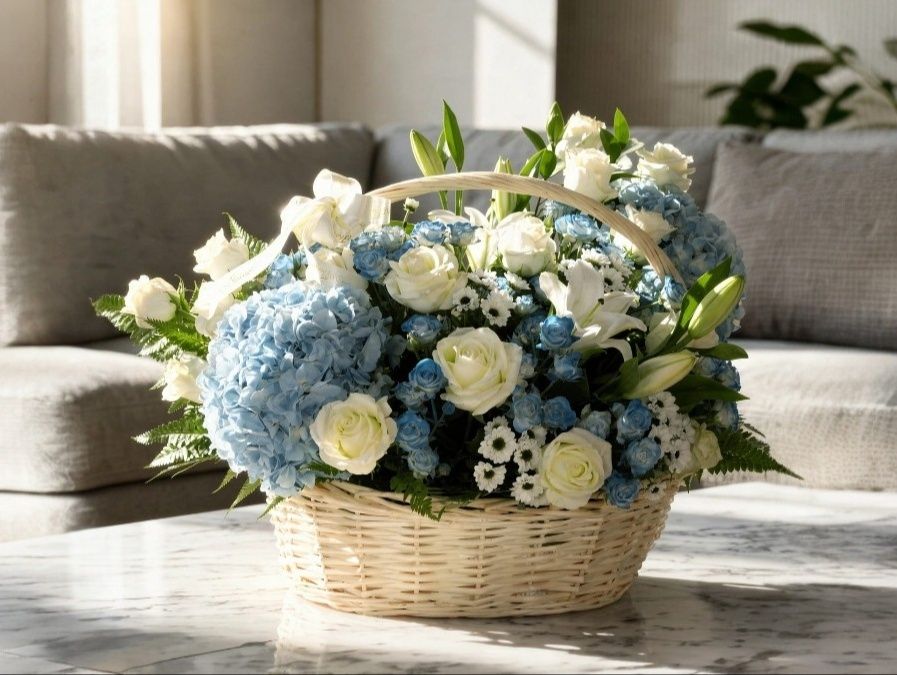Blue and White Harmony Basket