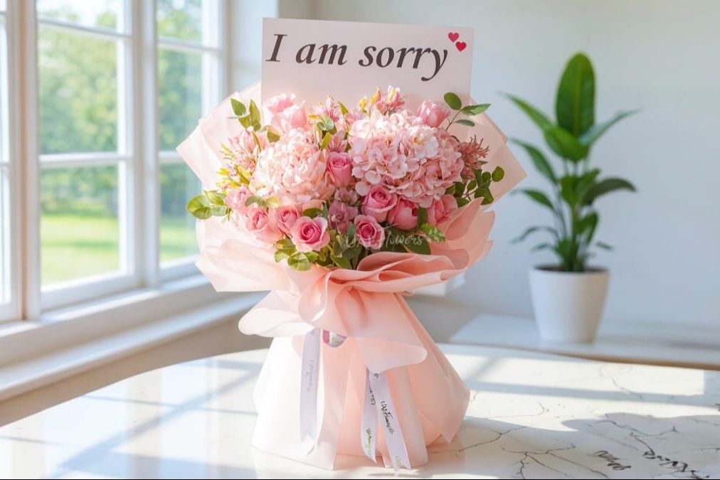 The bouquet of flowers, I'm sorry