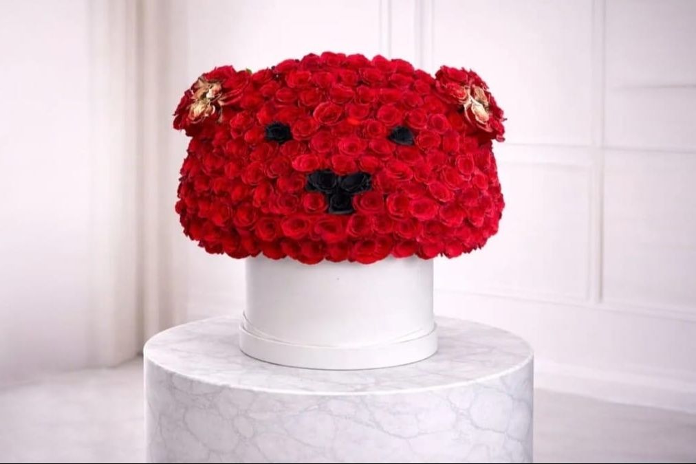 Red Box of Flowers