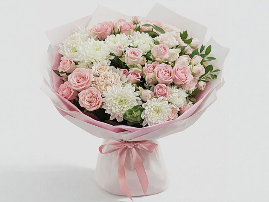Soft Pastel Roses Bouquet