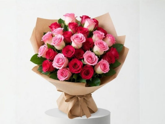 Scarlet Blush Rose Bouquet