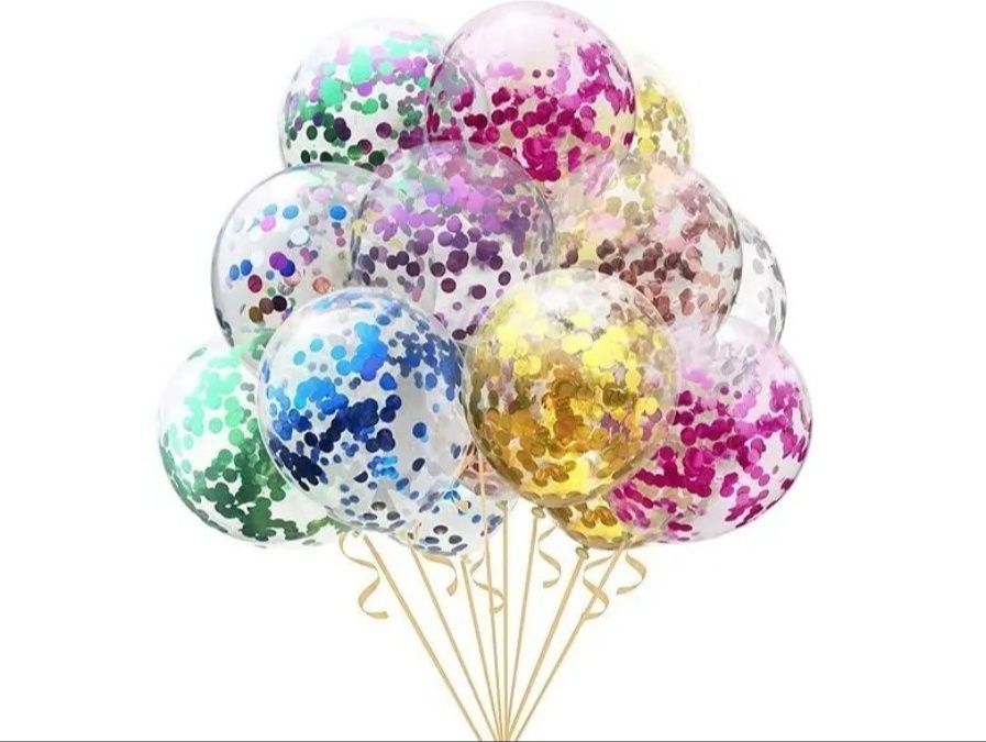 Mix Color Balloons Filled With Helium