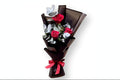 3 Red roses Black cover