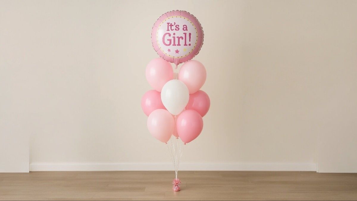 It's A Girl Balloons seat