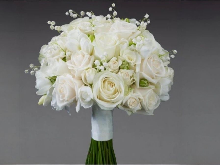 White Rose Bridal Bouquet