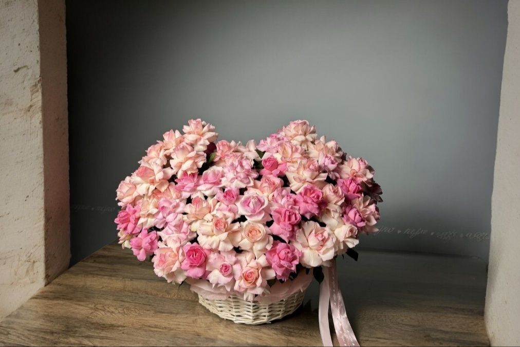 Pink Flower Basket Blooms