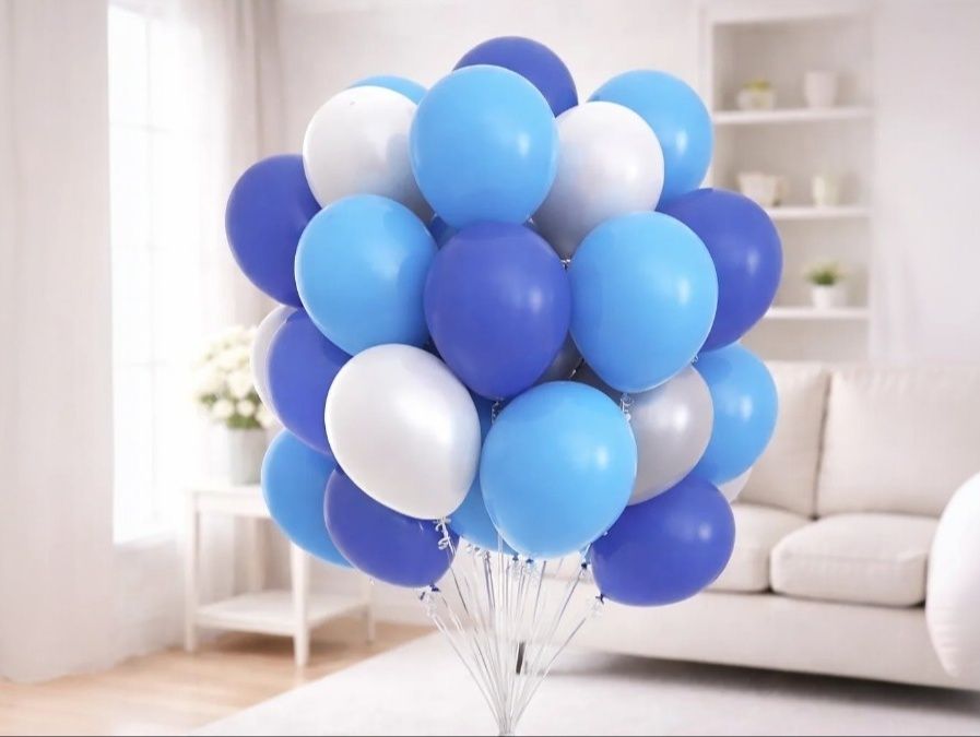 25 Blue Celebration Balloons – Helium Filled