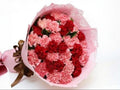 Red And Pink Carnations Bouquet