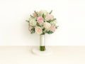 Pink and White Rose Bridal Bouquet