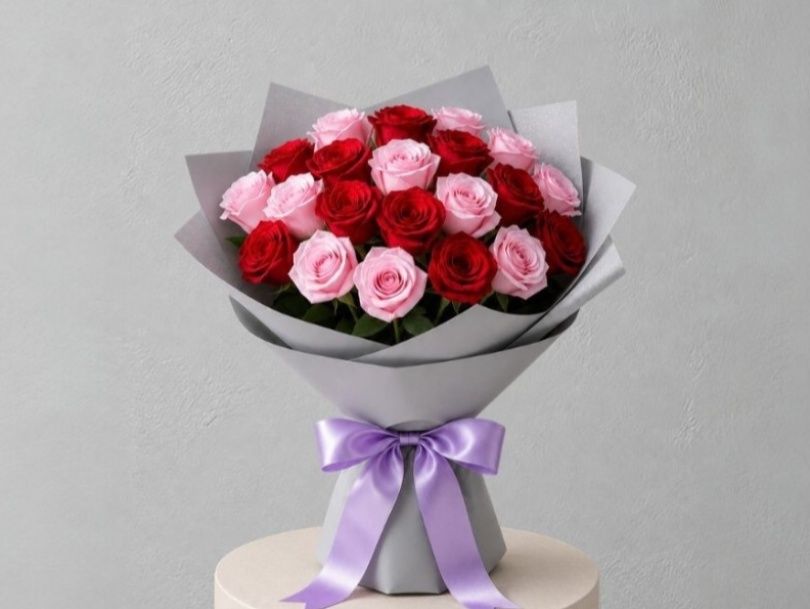 Bouquet Love to 20 red in pink roses