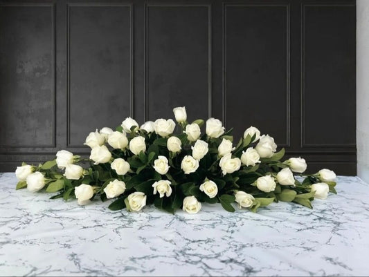 White Rose Casket Spray Regular price