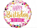 Single Happy Birthday Balloon Pink