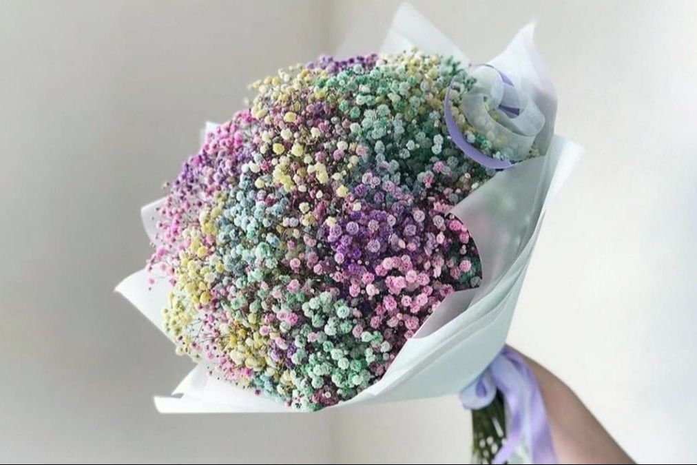 Mixed Color Gypsophila Bouquet
