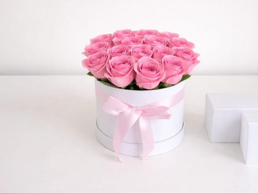 Pink Flower Gift Box
