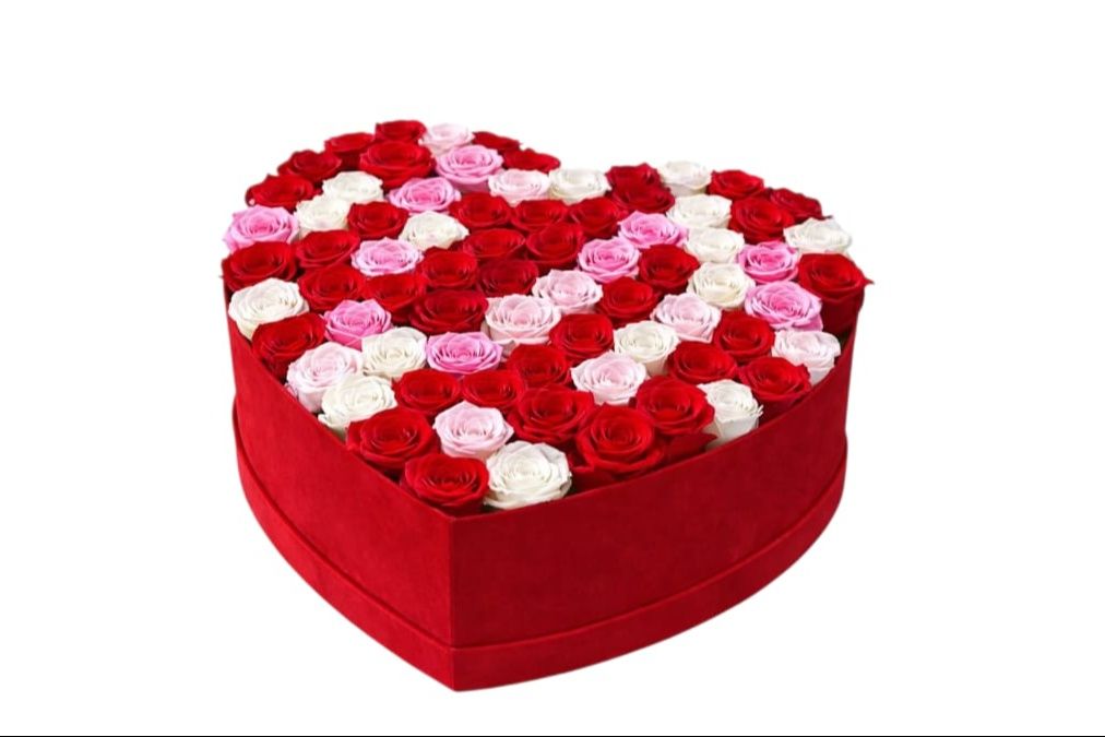 Mixed Rose Heart