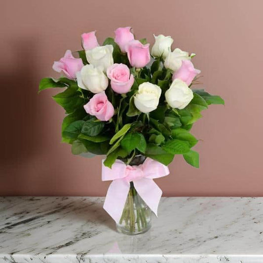 Acceptance – Pink & White Rose Vase