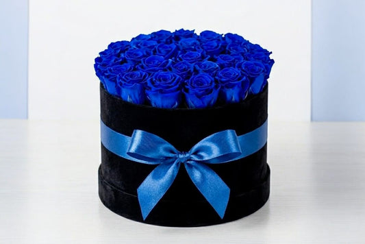 Blue Love Box Small – 20 Premium Blue Roses