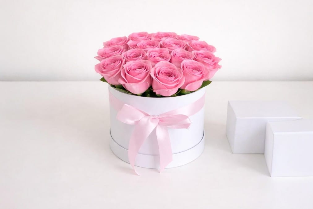 Night Pink Box – 21 Premium Pink Roses