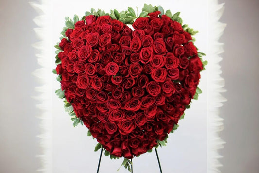 Red Roses For You – Heart-Shaped Rose Arrangement