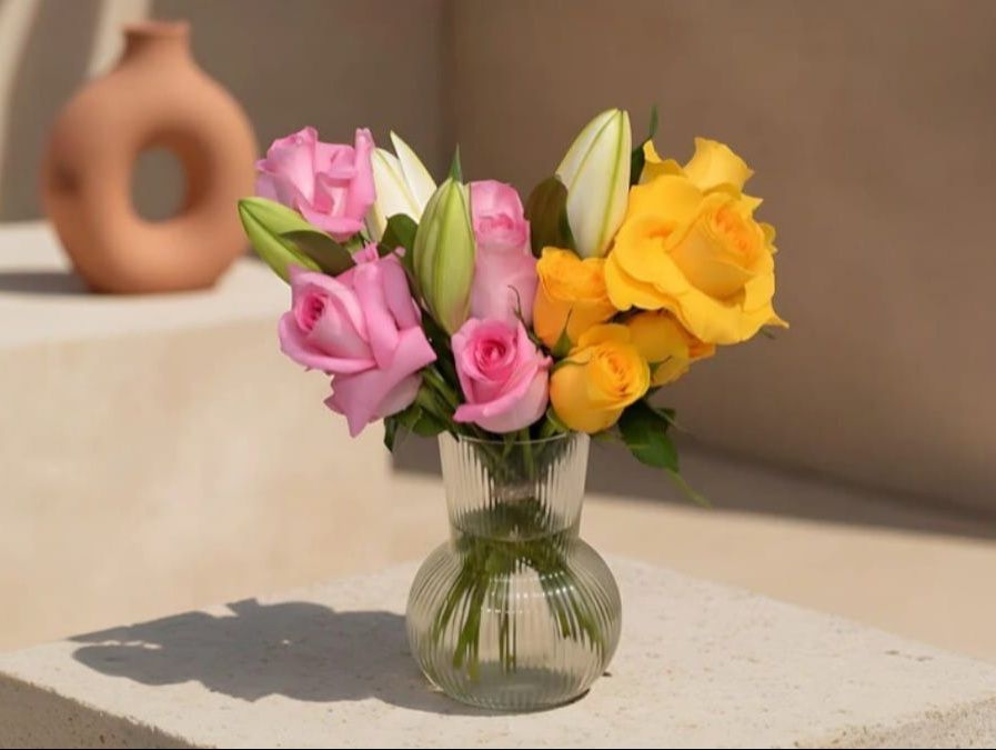 Pink And Orange Vase