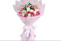 Smile Day White and Pink 15 Flower Bouquet
