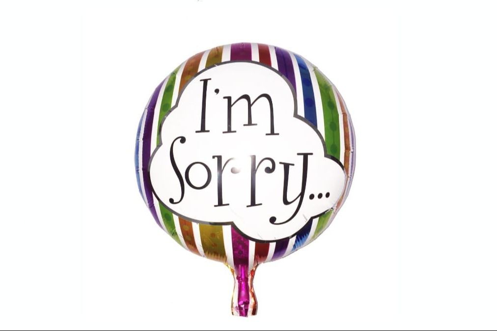 I Am Sorry Foil Balloons