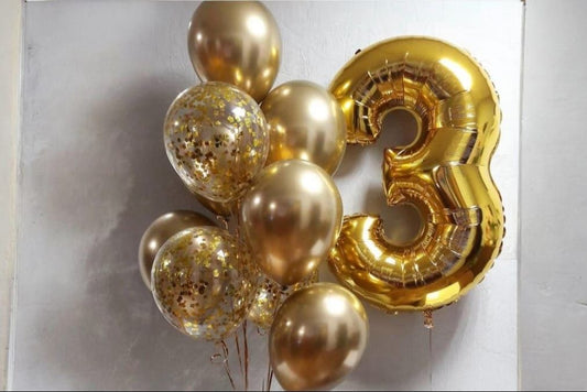 Solid gold Balloon Bouquet