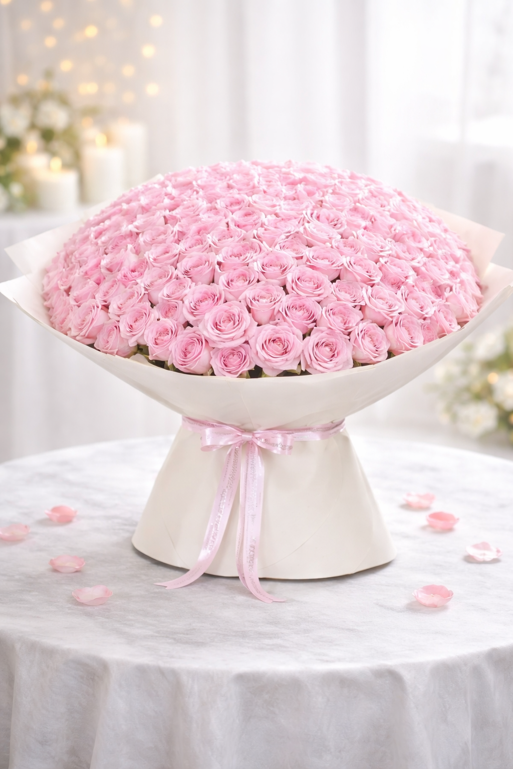 Light Pink Roses – Luxury Large Bouquet